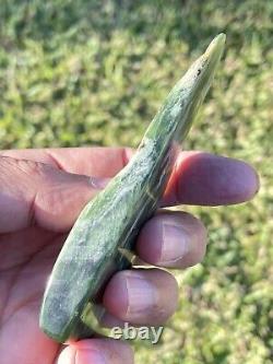 New Zealand Nephrite Greenstone MAORI Pounamu MARSDEN Jade 2 OFFCUTS 100 & 80 mm