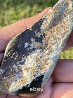 New Zealand Nephrite Greenstone MAORI Pounamu MARSDEN Jade 2 OFFCUTS 100 & 80 mm