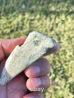 New Zealand Nephrite Greenstone MAORI Pounamu MARSDEN Jade 2 OFFCUTS 100 & 80 mm