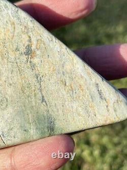 New Zealand Nephrite Greenstone MAORI Pounamu MARSDEN Jade 2 OFFCUTS 100 & 80 mm