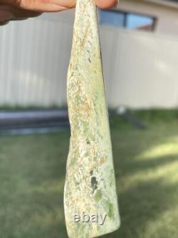 New Zealand Nephrite Greenstone MAORI Pounamu MARSDEN Jade OFFCUT Pendant 103mm
