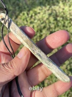 New Zealand Nephrite Greenstone MAORI Pounamu MARSDEN Jade OFFCUT Pendant 103mm