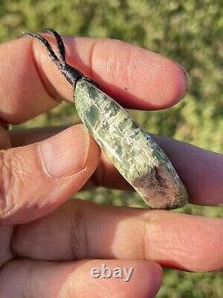 New Zealand Nephrite Greenstone MAORI Pounamu MARSDEN Jade OFFCUT Pendant 50 mm