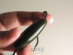 New Zealand Nephrite Greenstone Olive Color Arahura Jade Maori Pounamu Dean Bead