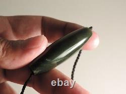 New Zealand Nephrite Greenstone Olive Color Arahura Jade Maori Pounamu Dean Bead