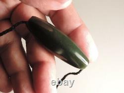 New Zealand Nephrite Greenstone Olive Color Arahura Jade Maori Pounamu Dean Bead