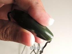 New Zealand Nephrite Greenstone Olive Color Arahura Jade Maori Pounamu Dean Bead