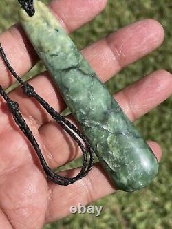 New Zealand Nephrite Maori Greenstone Pounamu Des's MARSDEN FLOWER JADE Pendant