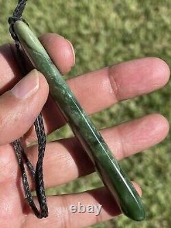 New Zealand Nephrite Maori Greenstone Pounamu Des's MARSDEN FLOWER JADE Pendant