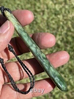 New Zealand Nephrite Maori Greenstone Pounamu Des's MARSDEN FLOWER JADE Pendant