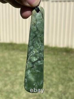New Zealand Nephrite Maori Greenstone Pounamu Des's MARSDEN FLOWER JADE Pendant