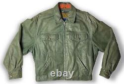 New Zealand Outback The Outback Cooper Collections Green Leather Jacket Mens M