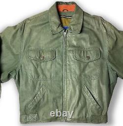 New Zealand Outback The Outback Cooper Collections Green Leather Jacket Mens M