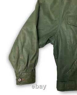 New Zealand Outback The Outback Cooper Collections Green Leather Jacket Mens M
