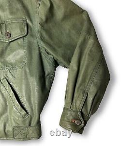 New Zealand Outback The Outback Cooper Collections Green Leather Jacket Mens M