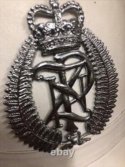 New Zealand Police Helmet With Emblem White Vintage Mountcastle Pty Obsolete