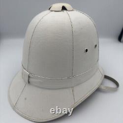 New Zealand Police Helmet With Emblem White Vintage Mountcastle Pty Obsolete