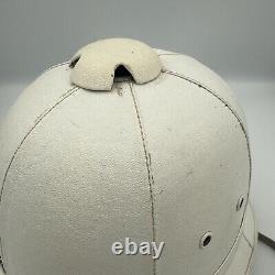 New Zealand Police Helmet With Emblem White Vintage Mountcastle Pty Obsolete