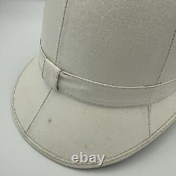 New Zealand Police Helmet With Emblem White Vintage Mountcastle Pty Obsolete