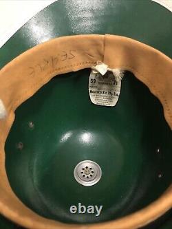 New Zealand Police Helmet With Emblem White Vintage Mountcastle Pty Obsolete