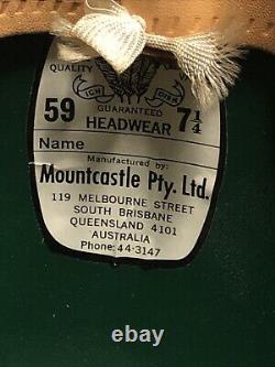 New Zealand Police Helmet With Emblem White Vintage Mountcastle Pty Obsolete
