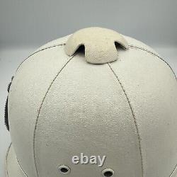 New Zealand Police Helmet With Emblem White Vintage Mountcastle Pty Obsolete