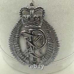 New Zealand Police Helmet With Emblem White Vintage Mountcastle Pty Obsolete