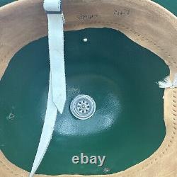 New Zealand Police Helmet With Emblem White Vintage Mountcastle Pty Obsolete