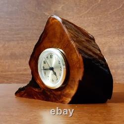 New Zealand Rare Collectibl Wooden MantleClock handcrafted Swamp Kauri Creation