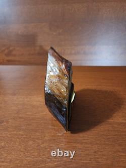 New Zealand Rare Collectibl Wooden MantleClock handcrafted Swamp Kauri Creation