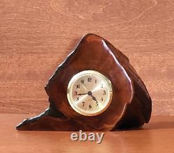 New Zealand Rare Collectibl Wooden MantleClock handcrafted Swamp Kauri Creation