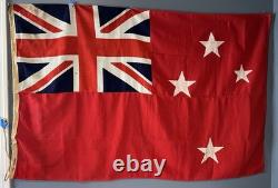 New Zealand Red Ensign Flag 46x70 Stitched Stars Painted Union Jack Rope& Toggle