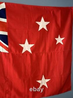 New Zealand Red Ensign Flag 46x70 Stitched Stars Painted Union Jack Rope& Toggle