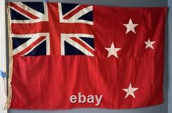 New Zealand Red Ensign Flag 46x70 Stitched Stars Painted Union Jack Rope& Toggle