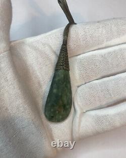 New Zealand Roimata Jade Nephrite Green Stone (Teardrop) Pendant Necklace