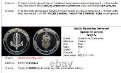 New Zealand SAS Special Air Service SPECIAL OPERATIONS COMMAND Challenge Coin