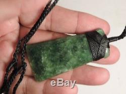 New Zealand Shane Greenstone Jade Pounamu Nephrite Maori Quality DARK SPOTS TOKI