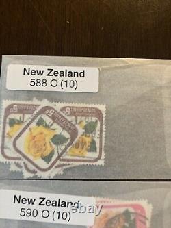 New Zealand Stamp Lot In Glassines