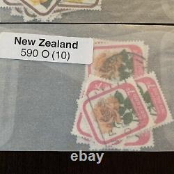 New Zealand Stamp Lot In Glassines