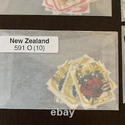 New Zealand Stamp Lot In Glassines