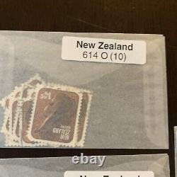 New Zealand Stamp Lot In Glassines