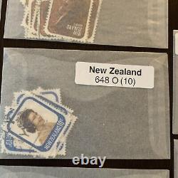 New Zealand Stamp Lot In Glassines