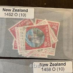 New Zealand Stamp Lot In Glassines