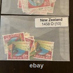 New Zealand Stamp Lot In Glassines