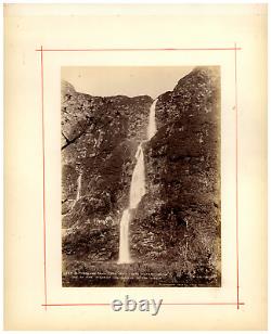 New Zealand, Sutherland Fall, Milford Sound, Photo. Burton Bros. Albu print