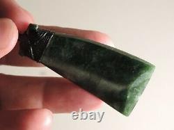 New Zealand TOKI Maori Pounamu Nephrite Greenstone TOP Marsden Flower Jade ADZE