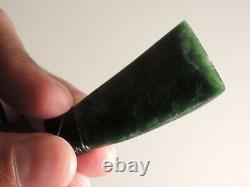 New Zealand TOKI Maori Pounamu Nephrite Greenstone TOP Marsden Flower Jade ADZE