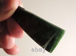 New Zealand TOKI Maori Pounamu Nephrite Greenstone TOP Marsden Flower Jade ADZE