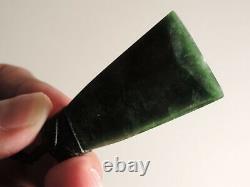 New Zealand TOKI Maori Pounamu Nephrite Greenstone TOP Marsden Flower Jade ADZE