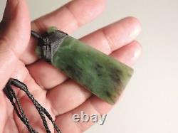 New Zealand TOTOWEKA Nephrite Jade Maori Pounamu Greenstone TOKI PURPLE SPOTS